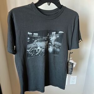 Free People Clinch Collections Eddie and Jeff Faded Black Tee S